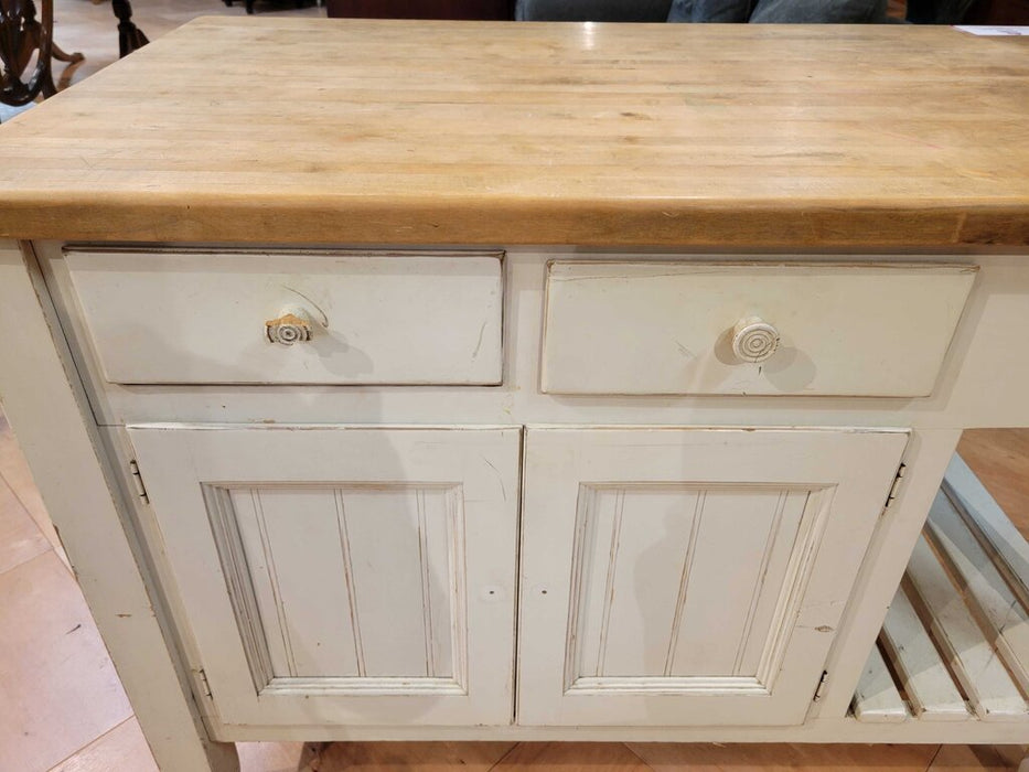 4-Drawer Butcher Block Table (BHA)