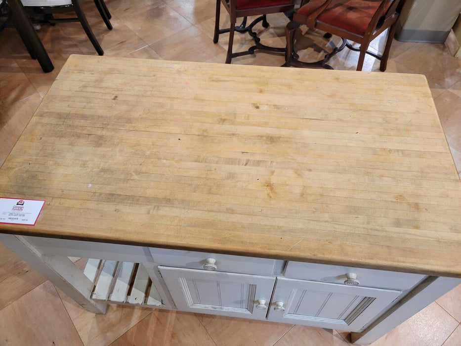 4-Drawer Butcher Block Table (BHA)