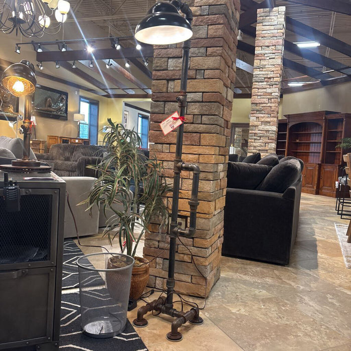 Industrial Pipe Lamp + BLK Shade (SKH)