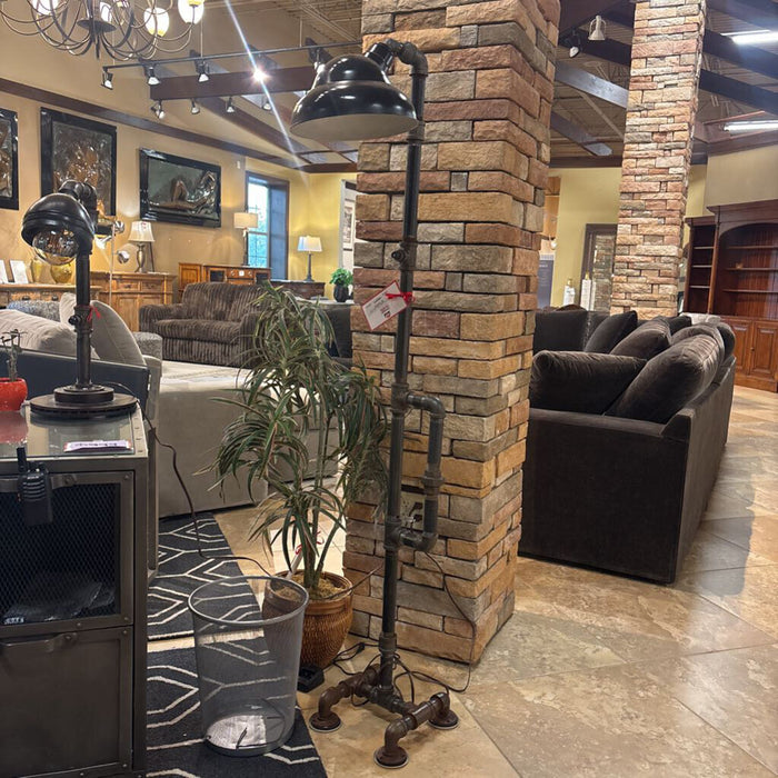 Industrial Pipe Lamp + BLK Shade (SKH)