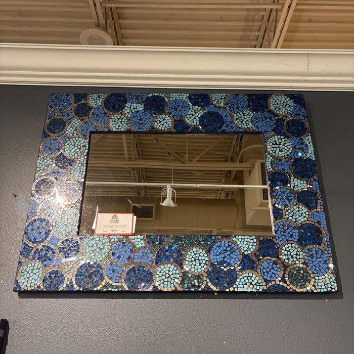 Blue Tiled Framed Mirror (KL)