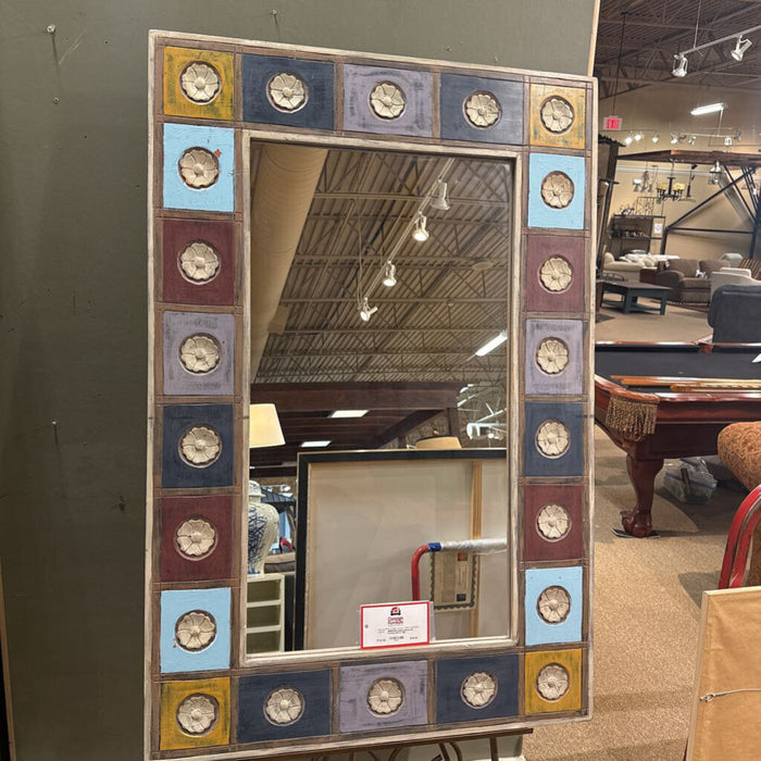 Multi-Colored Sq Framed Mirror (SK)