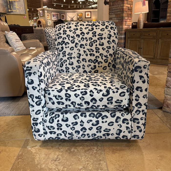 Swivel Fabric Leopard Print Chair (AMK)