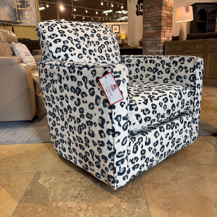 Swivel Fabric Leopard Print Chair (AMK)
