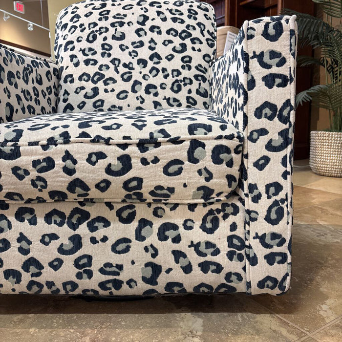 Swivel Fabric Leopard Print Chair (AMK)