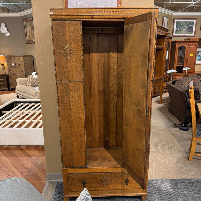 Wooden Mirrored Wardrobe (LSH)