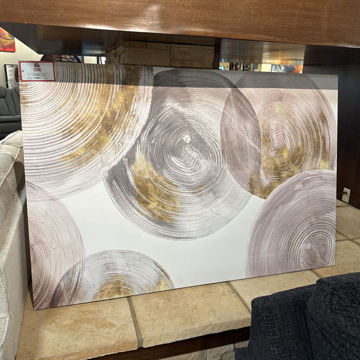 ABSTRACT CIRCLE/SPIRAL LG CANVAS ART(BHL)
