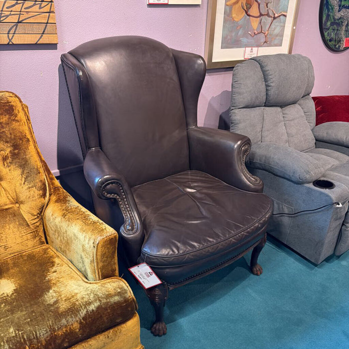 Leather Wingback Chair(BII)