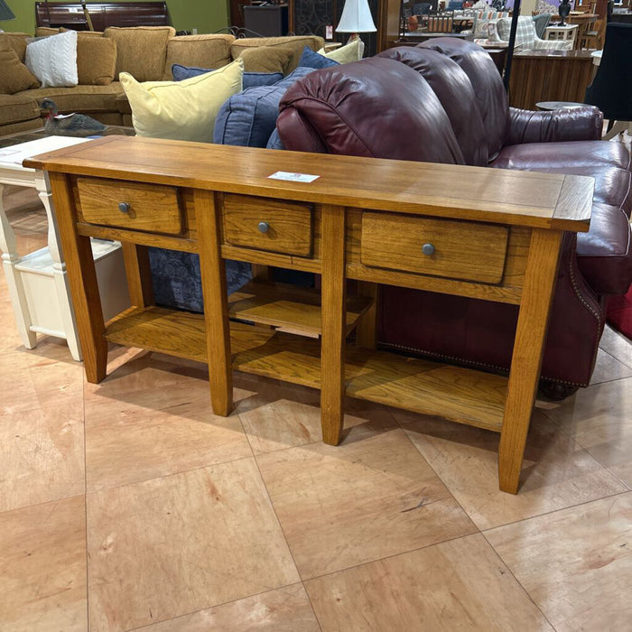 LW/Oak 3-Drawer 2-Tier Entry Table(BAH)
