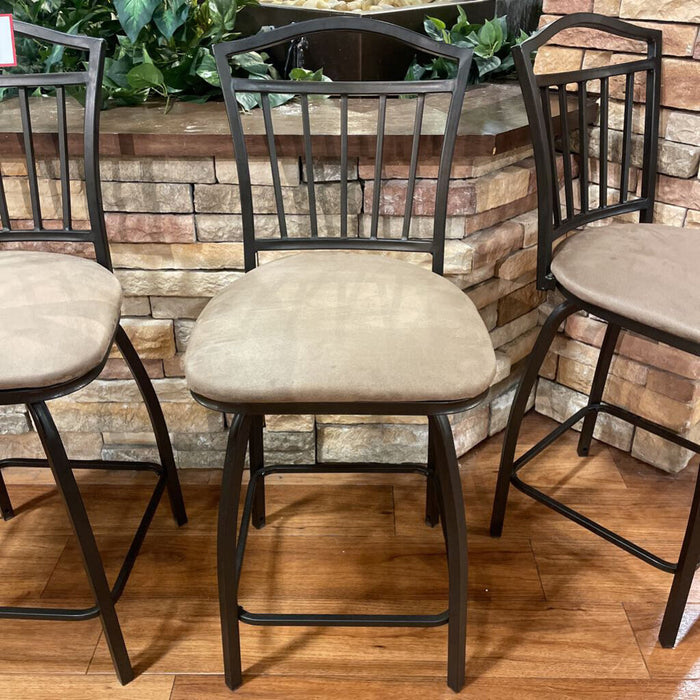 S/3 Black/Tan Barstools(TI)