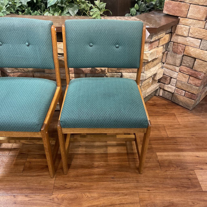 S/4 LW/Green Fabric DR Chairs(TI)