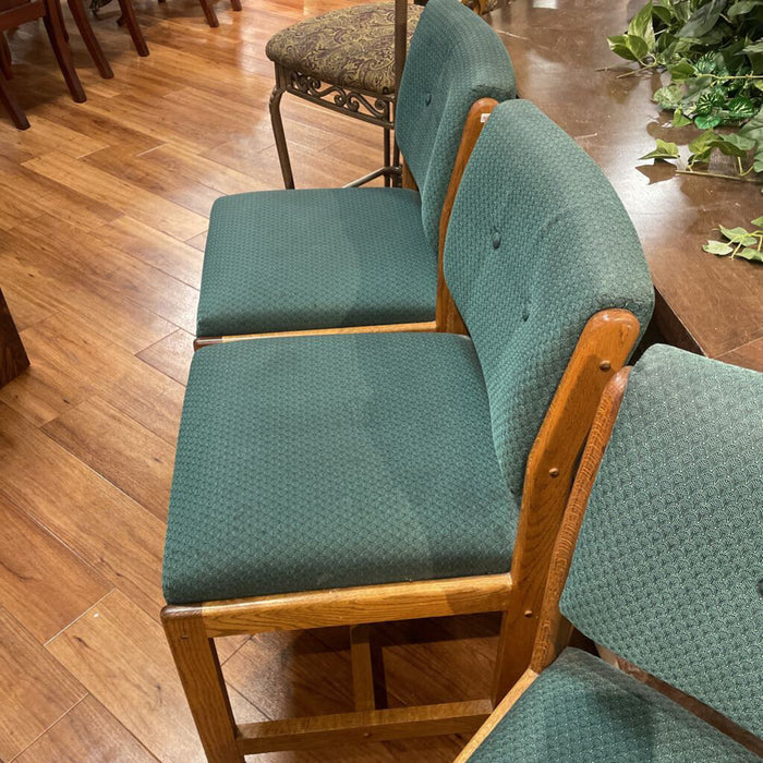 S/4 LW/Green Fabric DR Chairs(TI)