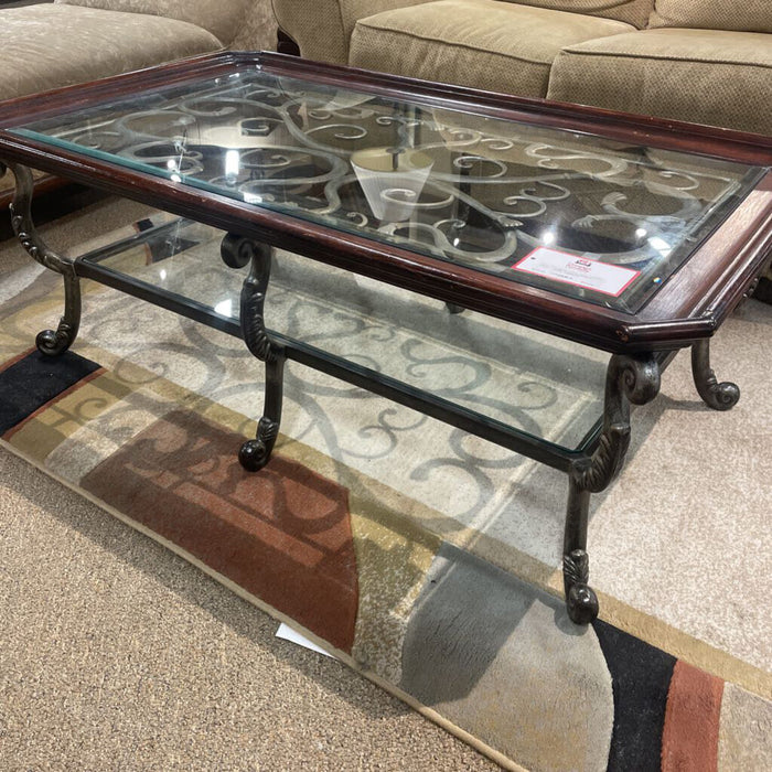 Metal/Wood Coffee Table(BLA)