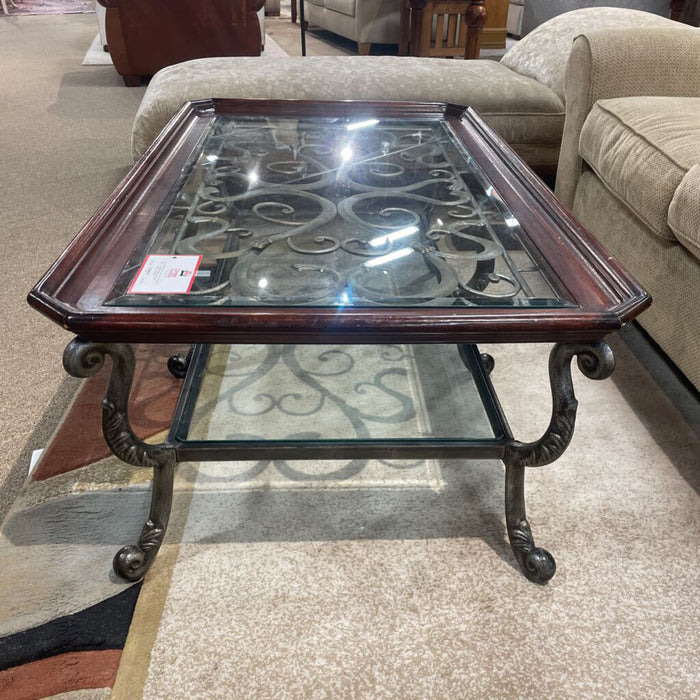 Metal/Wood Coffee Table(BLA)
