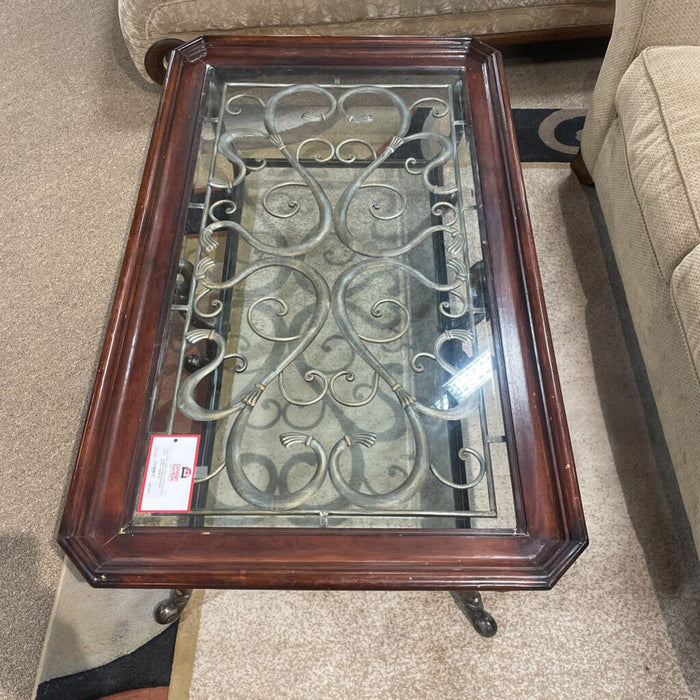 Metal/Wood Coffee Table(BLA)