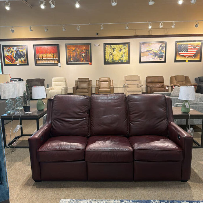 Bradington Young Burgandy Sofa(LSHH)