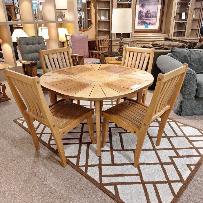Teakwood DR Table w/ 4 Chairs(KHK)
