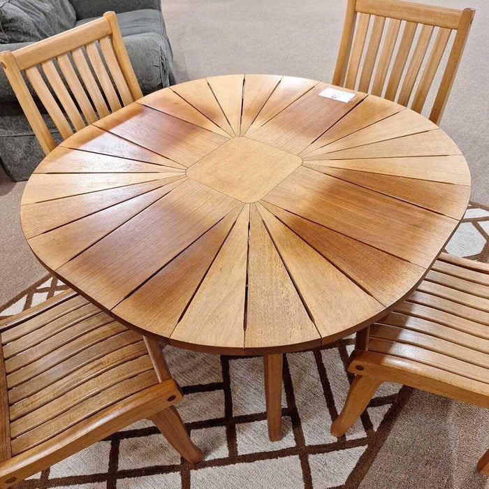 Teakwood DR Table w/ 4 Chairs(KHK)