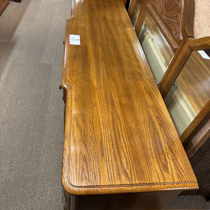 Oak Long Dresser/Mirror(ATH)