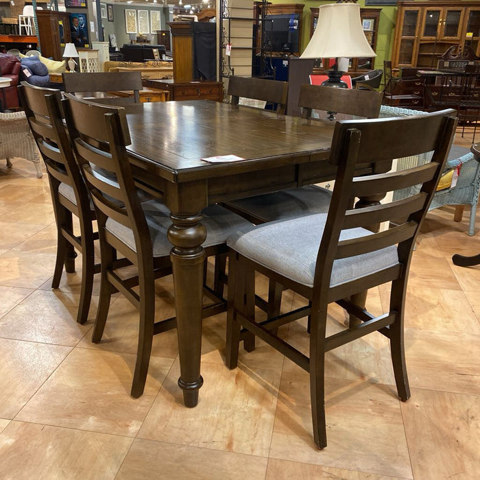 DW Pub Table w/ Leaf + 6 Stools (SHH)