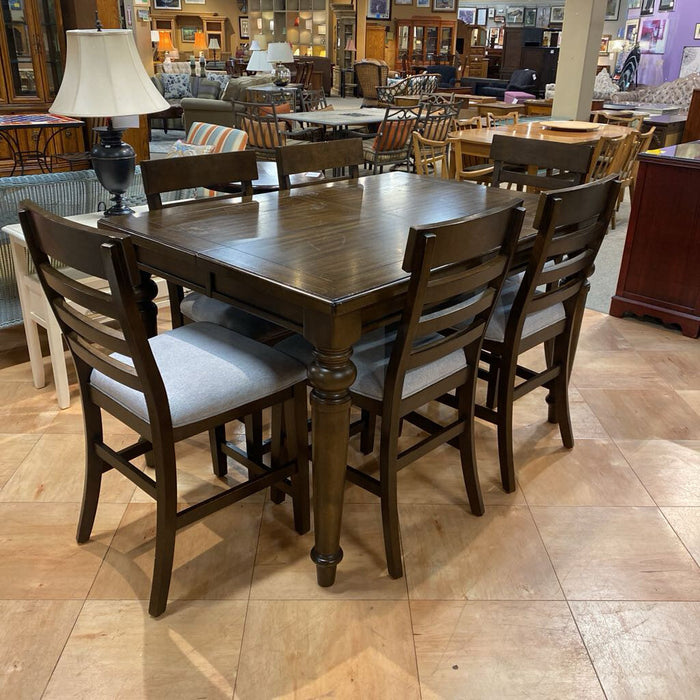 DW Pub Table w/ Leaf + 6 Stools (SHH)
