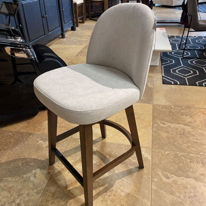Set/2 Fabric and Wood Stools (BHH)