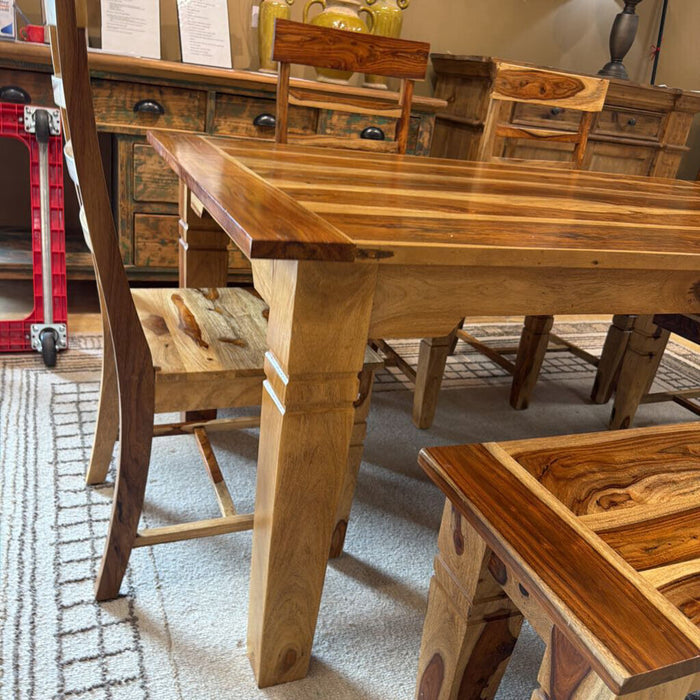 LW Table + Bench + 4 Chairs (BHLK)
