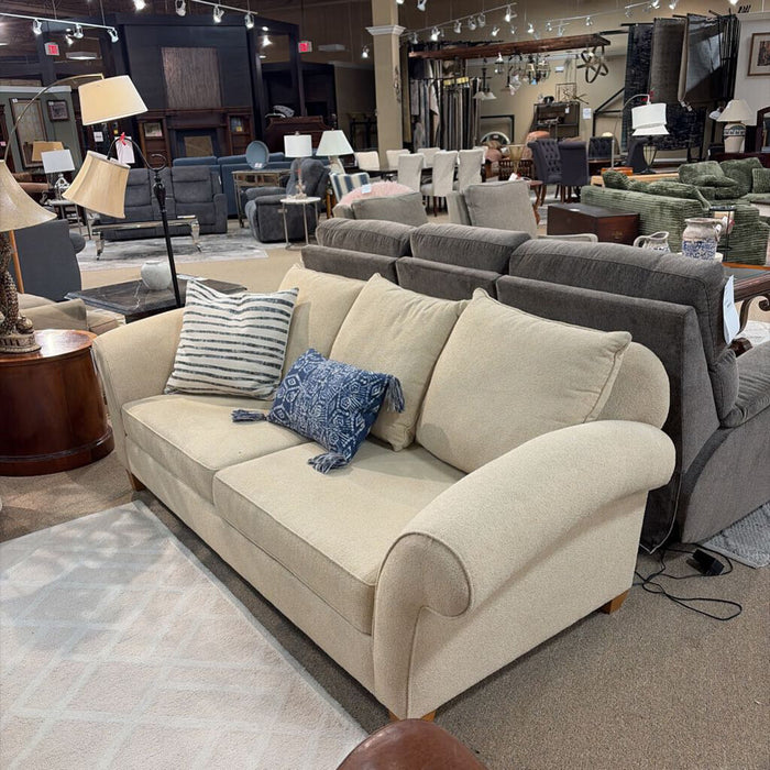 Tan Fabric Wingback Style Sofa(ALK)