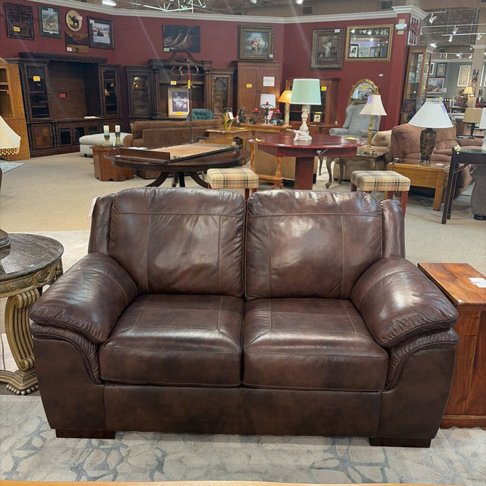 Brown Leather Ashley Loveseat(ALK)