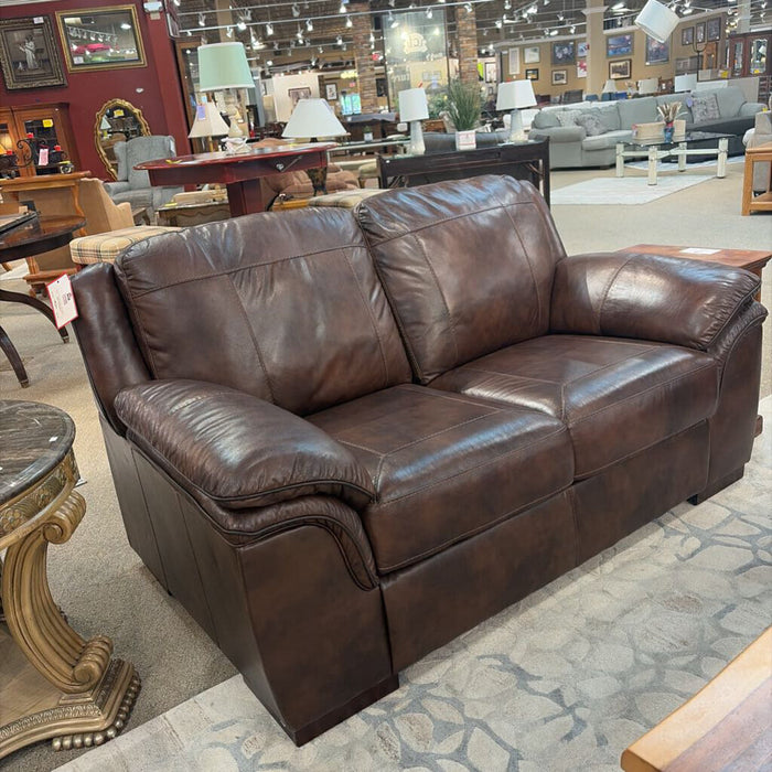Brown Leather Ashley Loveseat(ALK)