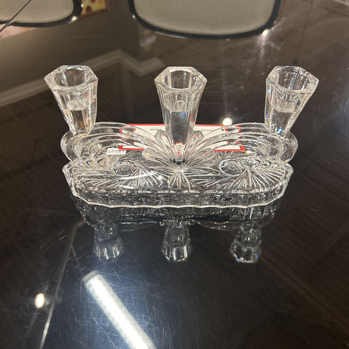 Glass Tri-Candleholder(LS)