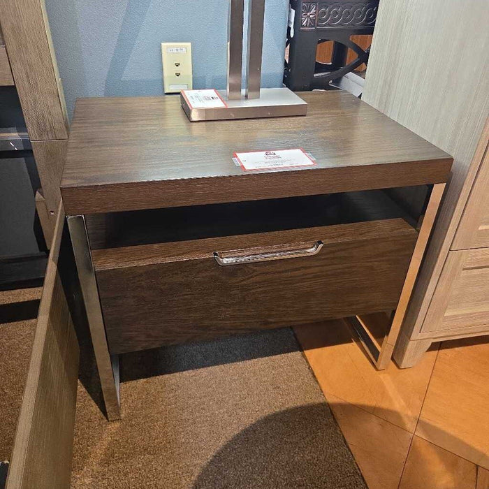 MCM Grey/Silver Metal Nightstand(BAI)