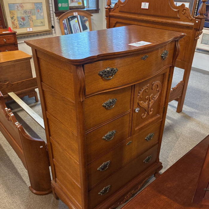 1-Door 5-Drawer Tallboy Dresser(BTK)