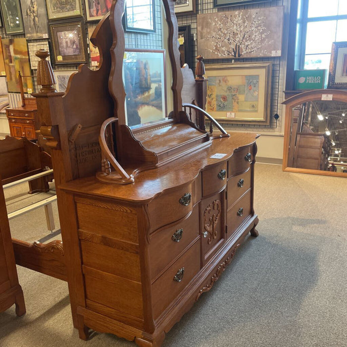 7-Drawer Long Mirrored Dresser(ALK)