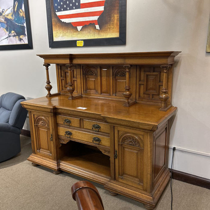2PC Large Antique Ornate Buffet(BKHH)