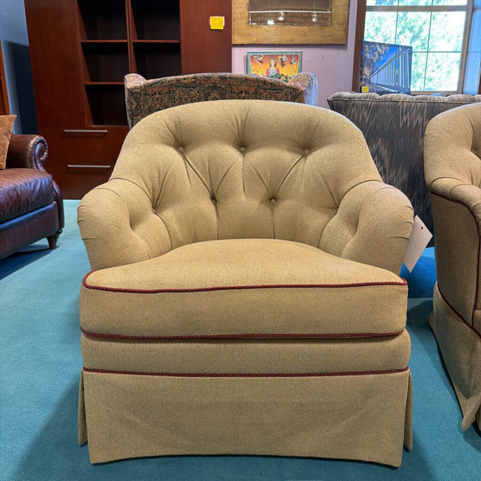 Ethan Allen Tan Tufted Chair(BAH)