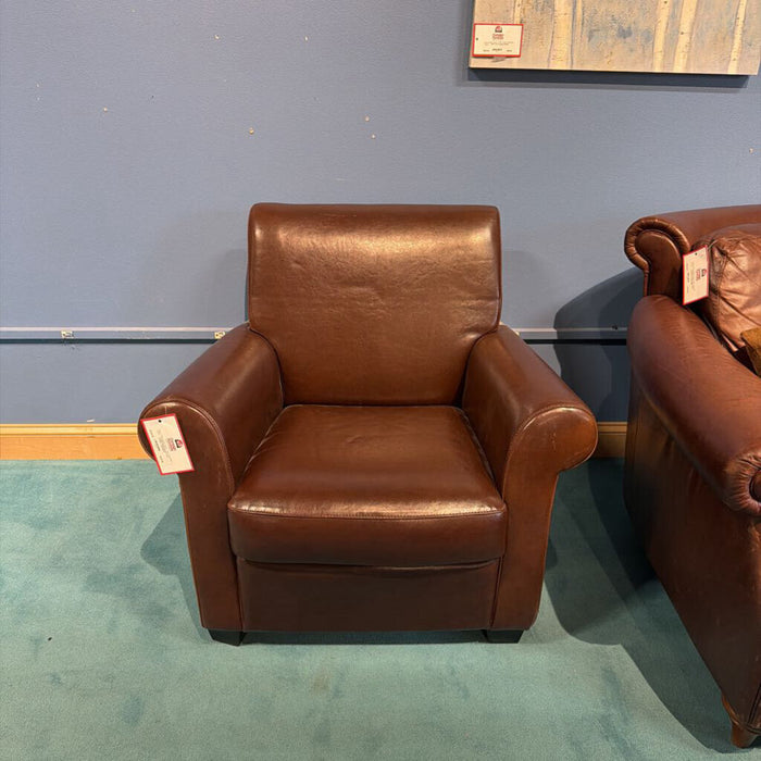 Brown Faux Leather Chair(BAH)