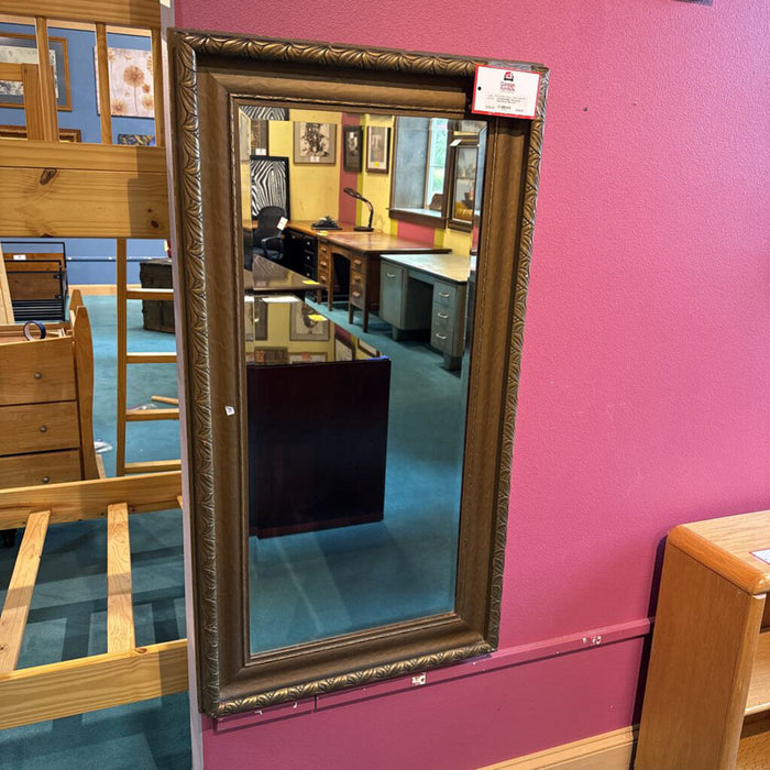 Thin Ornate Dark Brown Mirror(TI)