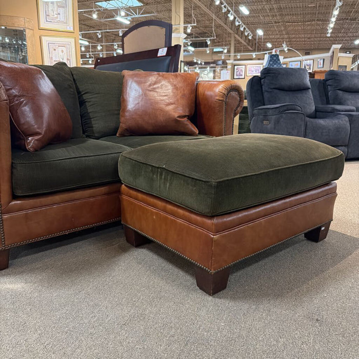 Leather/Fabric Square Ottoman(TI)