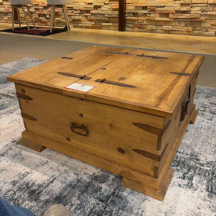 Metal Accented Storage Coffee Table(LSH)