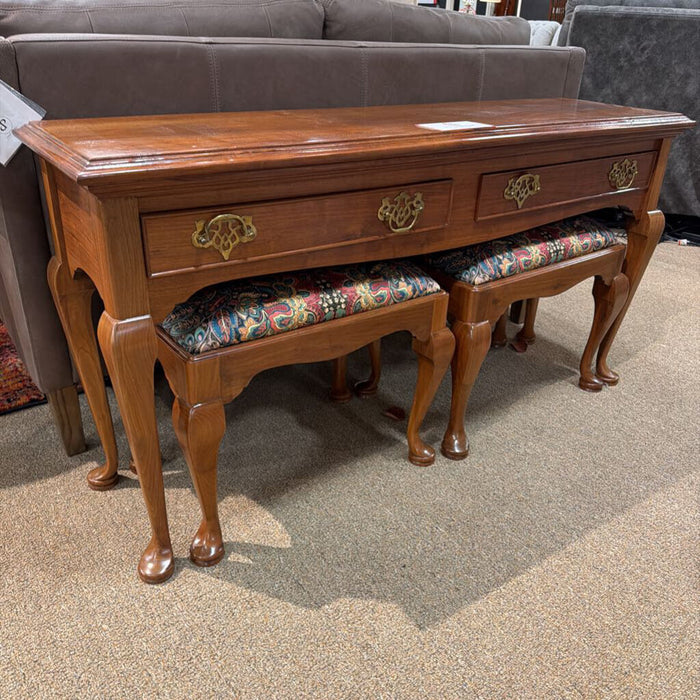 DW 2 Drawer Side Table + 2 Stools (LSH)