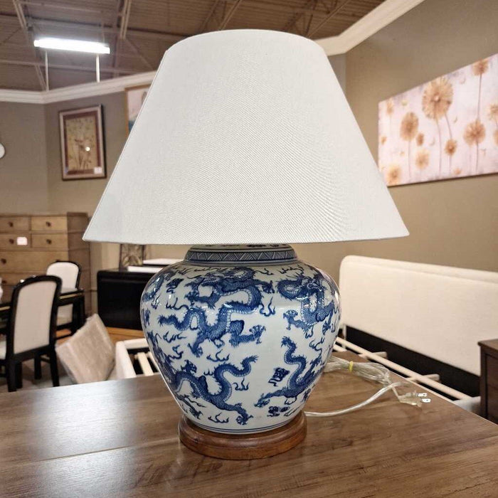 Blue and White Dragon Table Lamp (LS)