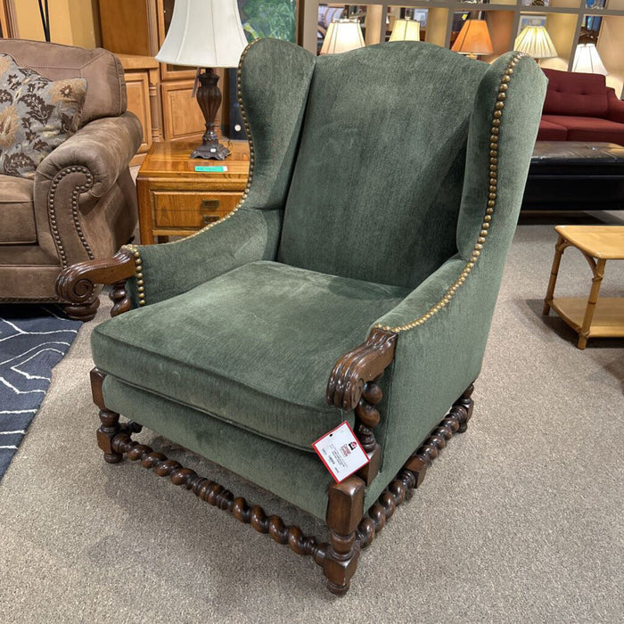 DW Ornate NH Green Fabric Chair(LSH)