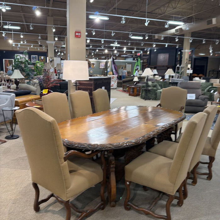 Carved Wood DR Table w/ 8CH(MKH)