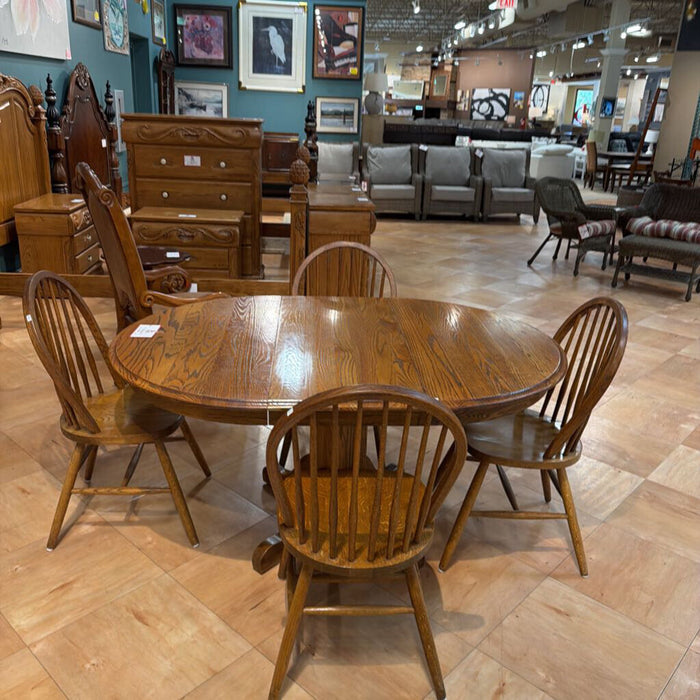 Oak DR Table w/ 4CH's+1LF(LSH)
