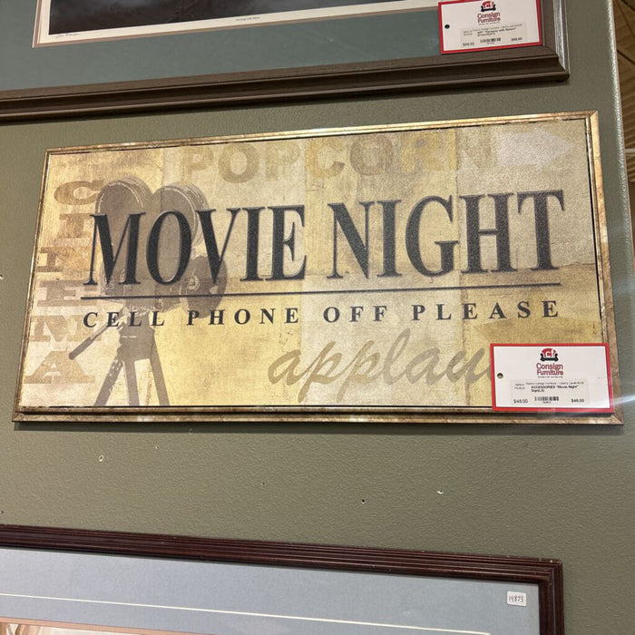 "Movie Night" Sign(LS)