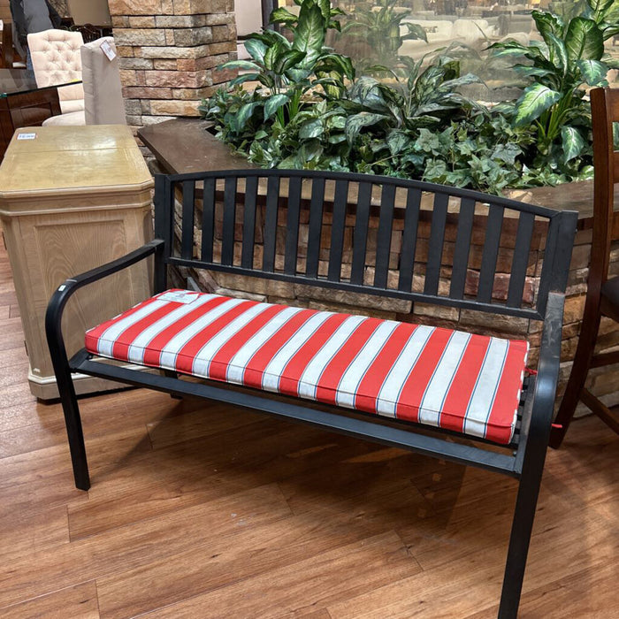 Metal Patio Bench w/ Cushion(TI)