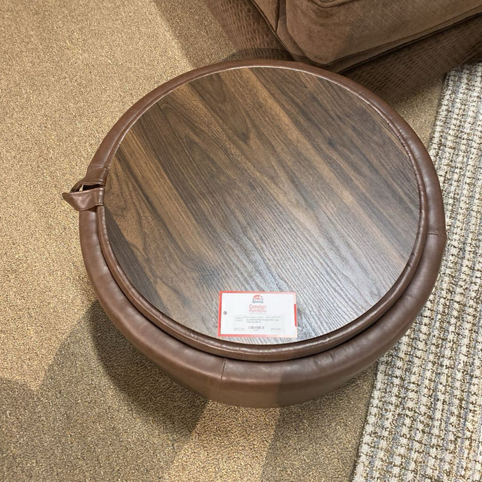 Round Storage Ottoman(BLA)