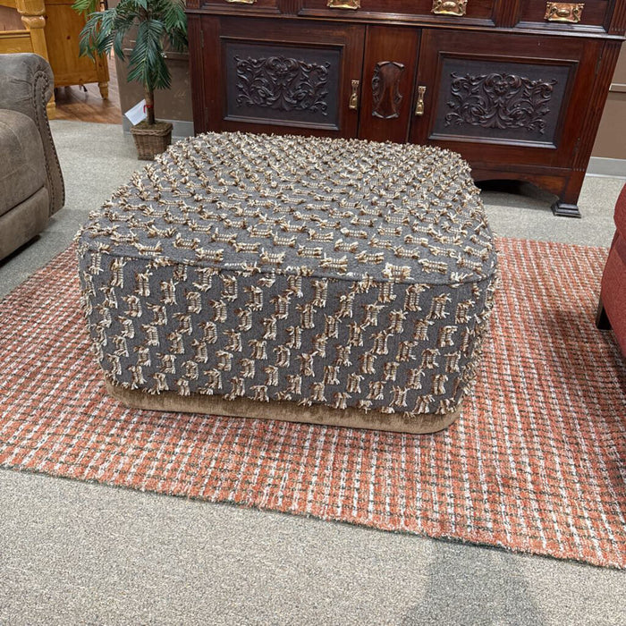 Brown Fabric Honey Ottoman (ASH)