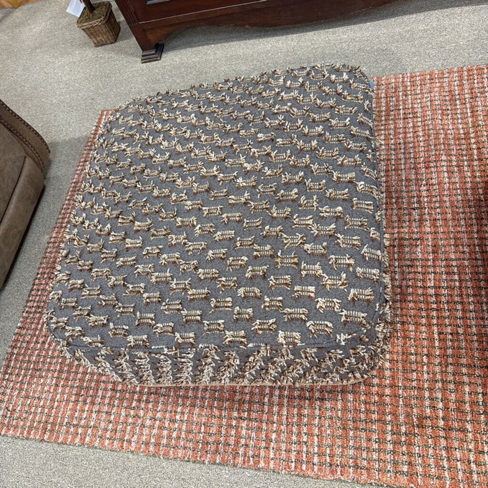 Brown Fabric Honey Ottoman (ASH)